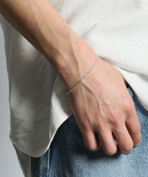 The DUFFER of ST.GEORGE(�U�_�t�@�[�I�u�Z���g�W���[�W)��SILVER 925 CUT TWIST CHAIN BRACELET�F�V���o�[925 �약�`�F�[���u���X���b�g / ���{�� / ���C�h�C���W���p�� / ���j�Z�b�N�X / �}�O�l�b�g���ߋ�(�u���X���b�g)