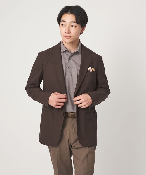 green label relaxing（グリーンレーベルリラクシング）の「DUADRY clean バーズアイ カッタウェイ ビズポロ ポロシャツ -吸水速乾・抗菌-（ポロシャツ・メンズ・ライトグレー/ブラック/ブラウン系/ネイビー・S/L/XL/M/XXL）」の6枚目の写真