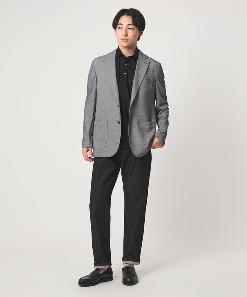 green label relaxing（グリーンレーベルリラクシング）の「DUADRY clean バーズアイ カッタウェイ ビズポロ ポロシャツ -吸水速乾・抗菌-（ポロシャツ・メンズ・ライトグレー/ブラック/ブラウン系/ネイビー・S/L/XL/M/XXL）」の10枚目の写真