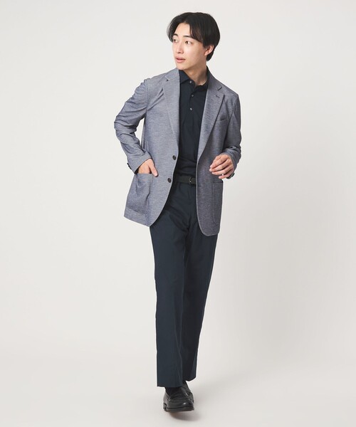 green label relaxing（グリーンレーベルリラクシング）の「DUADRY clean バーズアイ カッタウェイ ビズポロ ポロシャツ -吸水速乾・抗菌-（ポロシャツ・メンズ・ライトグレー/ブラック/ブラウン系/ネイビー・S/L/XL/M/XXL）」の17枚目の写真