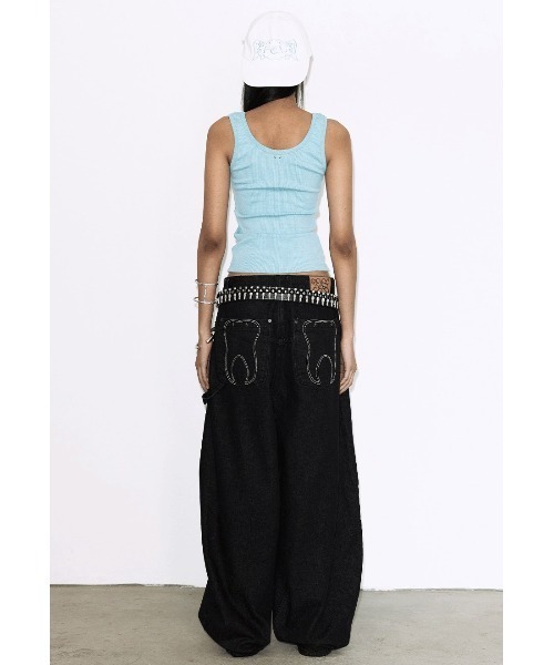 FANCY CLUB（ファンシークラブ）の「A'GEM/9 × .kom 『FANCY CLUB/ファンシークラブ』WASHED HEART SLEEVELESS/ウォッシュドハートスリーブレス（タンクトップ・レディース・グレー/ブルー・FREE）」の15枚目の写真
