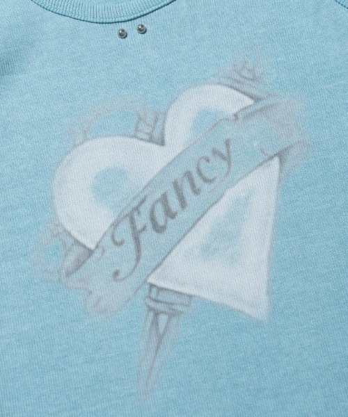 FANCY CLUB（ファンシークラブ）の「A'GEM/9 × .kom 『FANCY CLUB/ファンシークラブ』WASHED HEART SLEEVELESS/ウォッシュドハートスリーブレス（タンクトップ・レディース・グレー/ブルー・FREE）」の22枚目の写真
