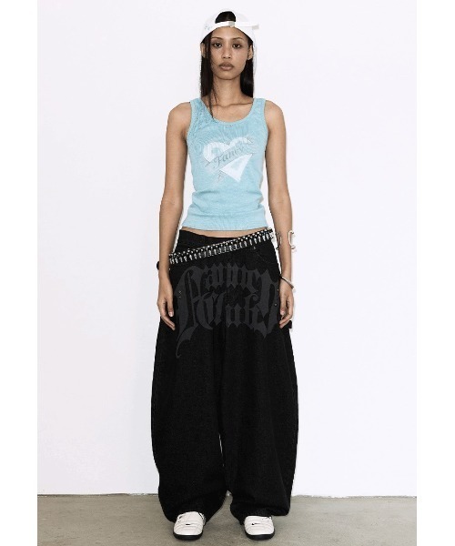 FANCY CLUB（ファンシークラブ）の「A'GEM/9 × .kom 『FANCY CLUB/ファンシークラブ』WASHED HEART SLEEVELESS/ウォッシュドハートスリーブレス（タンクトップ・レディース・グレー/ブルー・FREE）」の13枚目の写真