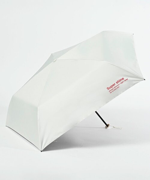 BIRTHDAY BAR(バースデイバー)の「≪UV対策/遮熱・遮光≫ Super shine カラーロゴムジ 晴雨兼用折りたたみ傘/軽量(折りたたみ傘・レディース・グレー/ブルー/アイボリー・0)」の1枚目の写真