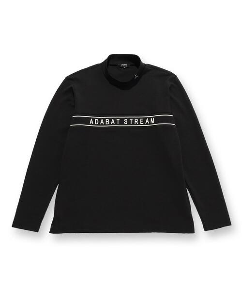 ADABAT STREAM（アダバットストリーム）の「【UVカット】フロントロゴモックネックT（Tシャツ/カットソー・メンズ・ホワイト系/ブラック・46/48/50/52）」の14枚目の写真