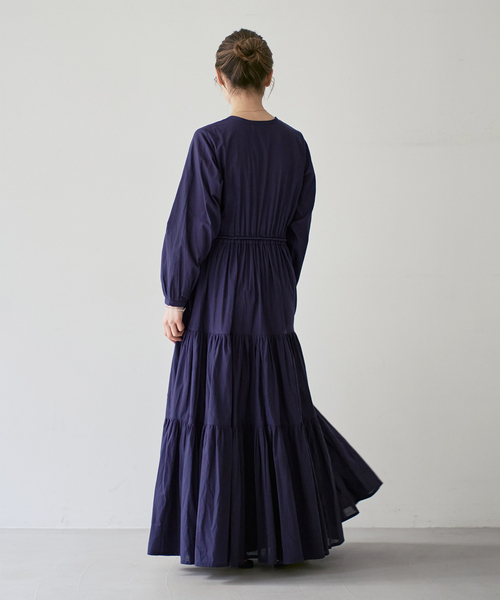 Velnica（ヴェルニカ）の「【洗える】Velnica/ヴェルニカ カシュクールロングドレス（ワンピース・レディース・パープル/ネイビー・FREE）」の15枚目の写真