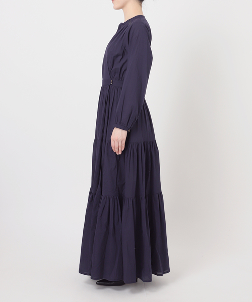Velnica（ヴェルニカ）の「【洗える】Velnica/ヴェルニカ カシュクールロングドレス（ワンピース・レディース・パープル/ネイビー・FREE）」の3枚目の写真