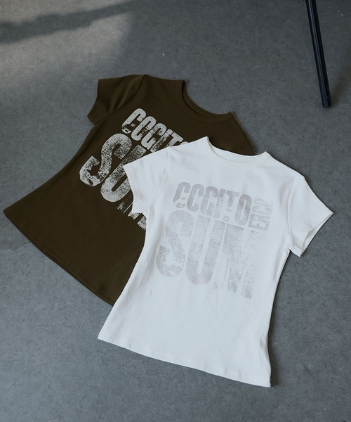 Ulysses(ユリシス)の「ロゴプリントTシャツ(Tシャツ/カットソー・レディース・ブラウン/ホワイト・S/M)」の5枚目の写真