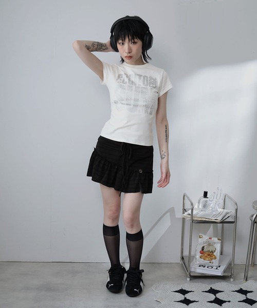 Ulysses(ユリシス)の「ロゴプリントTシャツ(Tシャツ/カットソー・レディース・ブラウン/ホワイト・S/M)」の21枚目の写真