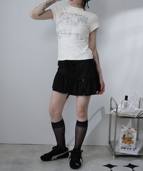 Ulysses(ユリシス)の「ロゴプリントTシャツ(Tシャツ/カットソー・レディース・ブラウン/ホワイト・S/M)」の19枚目の写真