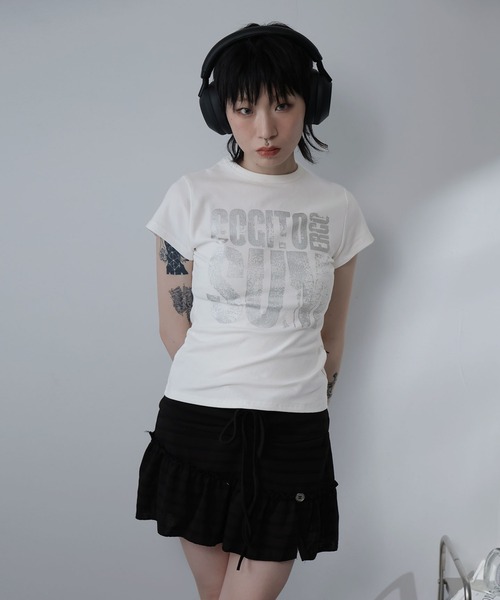 Ulysses(ユリシス)の「ロゴプリントTシャツ(Tシャツ/カットソー・レディース・ブラウン/ホワイト・S/M)」の11枚目の写真