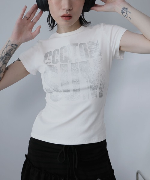 Ulysses(ユリシス)の「ロゴプリントTシャツ(Tシャツ/カットソー・レディース・ブラウン/ホワイト・S/M)」の18枚目の写真