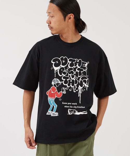 SIDEWAY STANCE(サイドウェイスタンス)の「【SIDEWAYSTANCE】スプレー半袖Tシャツ 70790(Tシャツ/カットソー・メンズ・ホワイト/アッシュ/ブラック・X-LARGE/LARGE/MEDIUM/SMALL)」の2枚目の写真