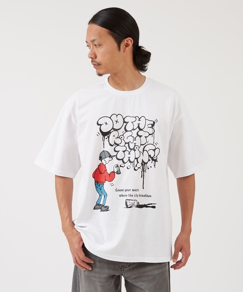 SIDEWAY STANCE(サイドウェイスタンス)の「【SIDEWAYSTANCE】スプレー半袖Tシャツ 70790(Tシャツ/カットソー・メンズ・ホワイト/アッシュ/ブラック・X-LARGE/LARGE/MEDIUM/SMALL)」の5枚目の写真