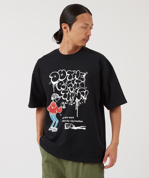 SIDEWAY STANCE(サイドウェイスタンス)の「【SIDEWAYSTANCE】スプレー半袖Tシャツ 70790(Tシャツ/カットソー・メンズ・ホワイト/アッシュ/ブラック・X-LARGE/LARGE/MEDIUM/SMALL)」の8枚目の写真