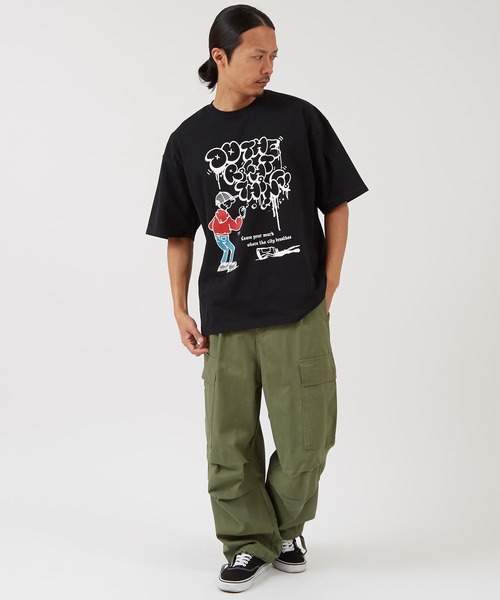 SIDEWAY STANCE(サイドウェイスタンス)の「【SIDEWAYSTANCE】スプレー半袖Tシャツ 70790(Tシャツ/カットソー・メンズ・ホワイト/アッシュ/ブラック・X-LARGE/LARGE/MEDIUM/SMALL)」の10枚目の写真