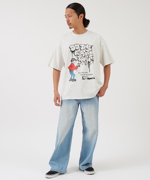 SIDEWAY STANCE(サイドウェイスタンス)の「【SIDEWAYSTANCE】スプレー半袖Tシャツ 70790(Tシャツ/カットソー・メンズ・ホワイト/アッシュ/ブラック・X-LARGE/LARGE/MEDIUM/SMALL)」の12枚目の写真