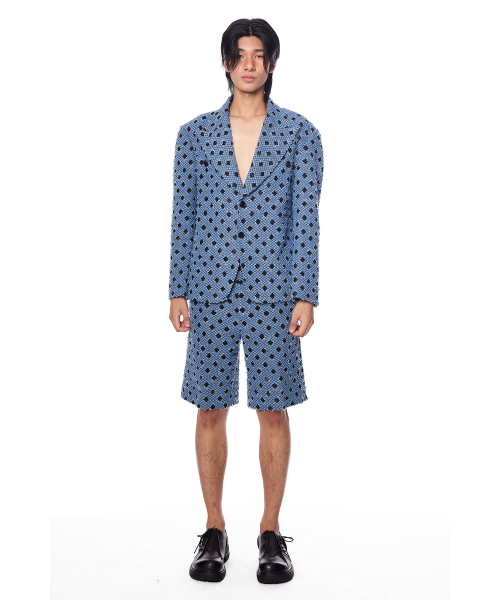 GREEDILOUS（グリディアス）の「Checkerd Pattern Denim Shorts（その他パンツ・レディース・その他・X-SMALL/SMALL/MEDIUM/LARGE）」の2枚目の写真
