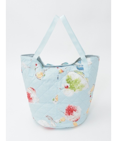 PINK HOUSE(ピンクハウス)の「かき氷プリントキルティングバッグ(トートバッグ・レディース・ホワイト/ピンク/ブラック/ライトブルー・フリー)」の9枚目の写真