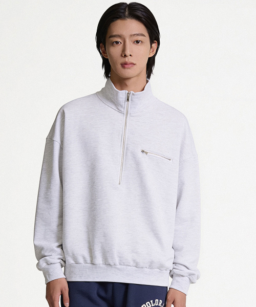 THESTORI(ザ・ストリ)の「ネリー クォーター ジップアップ (ブラック)(スウェット・メンズ・その他・1(M)/2(L))」の2枚目の写真