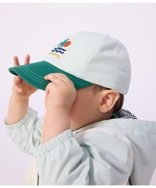 PETIT BATEAU(プチバトー)の「刺繍キャップ(キャップ・キッズ・ライトグリーン・18MONTH/36MONTH)」の4枚目の写真