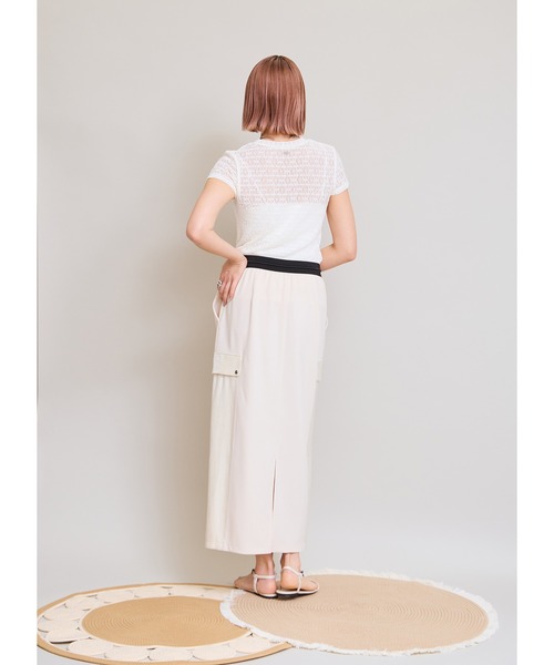 LHELBIE(レルビエ)の「レースTシャツ(Tシャツ/カットソー・レディース・ブラウン/アイボリー/ブラック・M)」の5枚目の写真