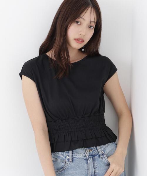 PROPORTION BODY DRESSING(プロポーションボディドレッシング)の「ウエストギャザーカットトップス / 1216260602(Tシャツ/カットソー・レディース・ホワイト系その他/ブルー/ブラック・FREE)」の11枚目の写真