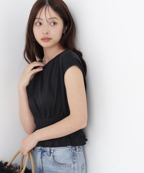 PROPORTION BODY DRESSING(プロポーションボディドレッシング)の「ウエストギャザーカットトップス / 1216260602(Tシャツ/カットソー・レディース・ホワイト系その他/ブルー/ブラック・FREE)」の12枚目の写真