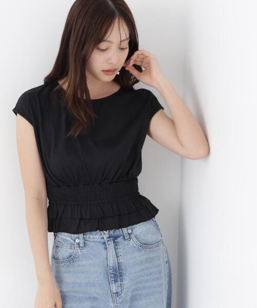 PROPORTION BODY DRESSING(プロポーションボディドレッシング)の「ウエストギャザーカットトップス / 1216260602(Tシャツ/カットソー・レディース・ホワイト系その他/ブルー/ブラック・FREE)」の16枚目の写真