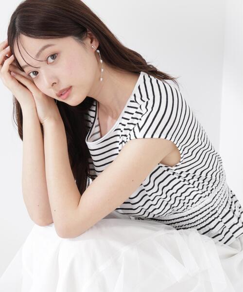 PROPORTION BODY DRESSING(プロポーションボディドレッシング)の「ウエストギャザーカットトップス / 1216260602(Tシャツ/カットソー・レディース・ホワイト系その他/ブルー/ブラック・FREE)」の19枚目の写真