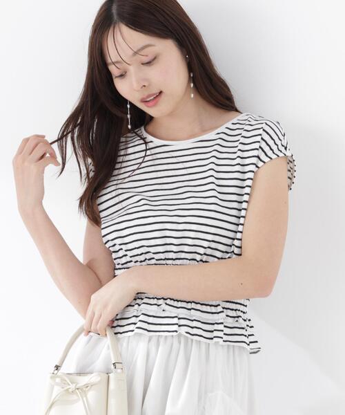PROPORTION BODY DRESSING(プロポーションボディドレッシング)の「ウエストギャザーカットトップス / 1216260602(Tシャツ/カットソー・レディース・ホワイト系その他/ブルー/ブラック・FREE)」の20枚目の写真