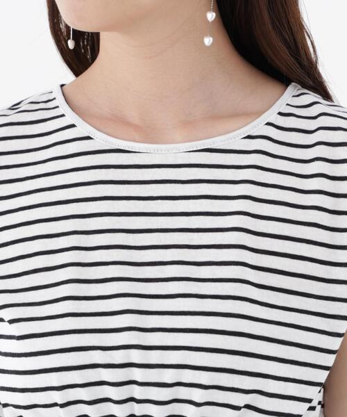PROPORTION BODY DRESSING(プロポーションボディドレッシング)の「ウエストギャザーカットトップス / 1216260602(Tシャツ/カットソー・レディース・ホワイト系その他/ブルー/ブラック・FREE)」の4枚目の写真