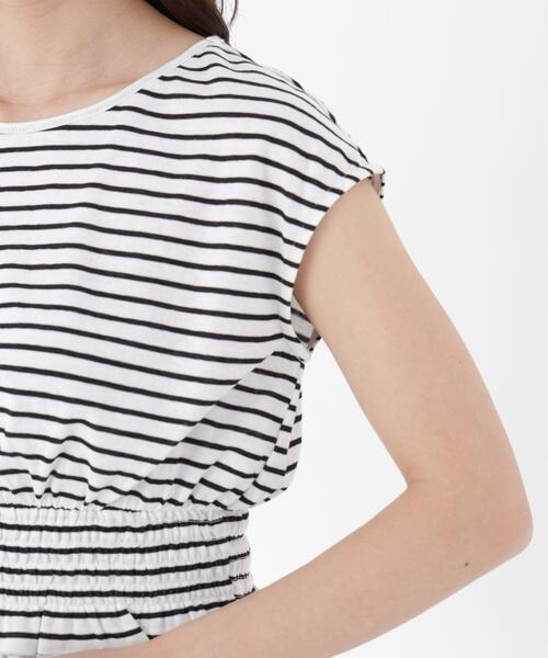 PROPORTION BODY DRESSING(プロポーションボディドレッシング)の「ウエストギャザーカットトップス / 1216260602(Tシャツ/カットソー・レディース・ホワイト系その他/ブルー/ブラック・FREE)」の5枚目の写真