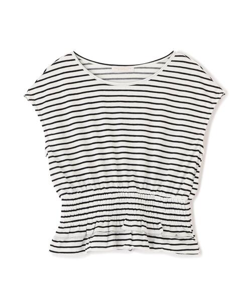 PROPORTION BODY DRESSING(プロポーションボディドレッシング)の「ウエストギャザーカットトップス / 1216260602(Tシャツ/カットソー・レディース・ホワイト系その他/ブルー/ブラック・FREE)」の7枚目の写真