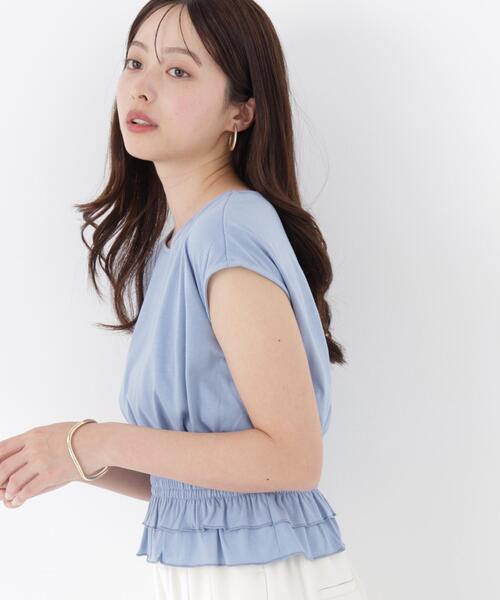 PROPORTION BODY DRESSING(プロポーションボディドレッシング)の「ウエストギャザーカットトップス / 1216260602(Tシャツ/カットソー・レディース・ホワイト系その他/ブルー/ブラック・FREE)」の12枚目の写真