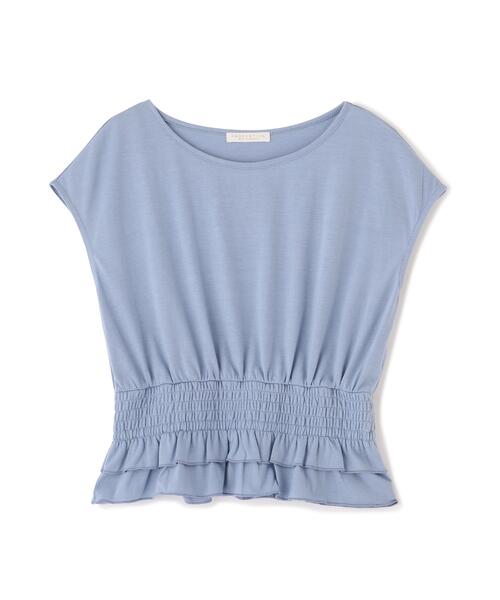 PROPORTION BODY DRESSING(プロポーションボディドレッシング)の「ウエストギャザーカットトップス / 1216260602(Tシャツ/カットソー・レディース・ホワイト系その他/ブルー/ブラック・FREE)」の9枚目の写真