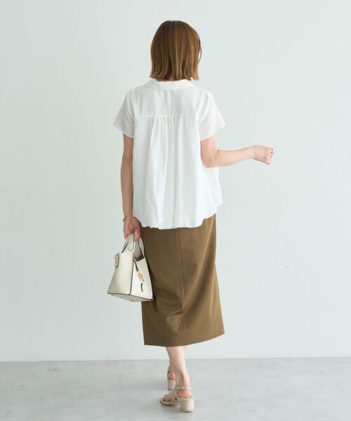 YECCA VECCA(イェッカヴェッカ)の「刺繍カラーバルーンヘムブラウス(シャツ/ブラウス・レディース・ブラウン/オフホワイト/サックスブルー・FREE)」の12枚目の写真
