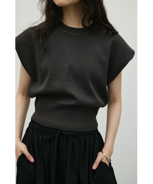 STYLEMIXER(スタイルミキサー)の「ショルダータックニット(ニット/セーター・レディース・レッド/ブラウン/ホワイト/チャコールグレー・FREE)」の3枚目の写真