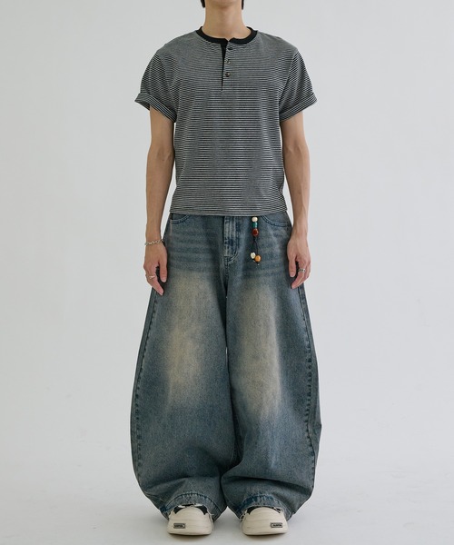 EPNK(イーピーエヌケー)の「Slab curve denim / スラブカーブデニム(デニムパンツ・メンズ・インディゴブルー/ブラック/グレー・X-SMALL/LARGE/MEDIUM/SMALL)」の19枚目の写真