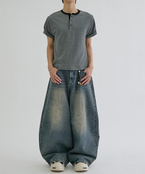 EPNK(イーピーエヌケー)の「Slab curve denim / スラブカーブデニム(デニムパンツ・メンズ・インディゴブルー/ブラック/グレー・X-SMALL/LARGE/MEDIUM/SMALL)」の20枚目の写真