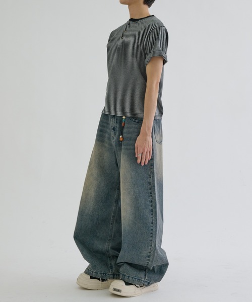 EPNK(イーピーエヌケー)の「Slab curve denim / スラブカーブデニム(デニムパンツ・メンズ・インディゴブルー/ブラック/グレー・X-SMALL/LARGE/MEDIUM/SMALL)」の21枚目の写真