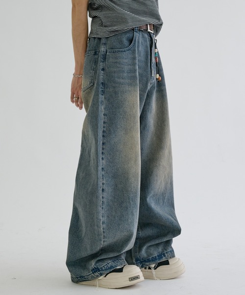 EPNK(イーピーエヌケー)の「Slab curve denim / スラブカーブデニム(デニムパンツ・メンズ・インディゴブルー/ブラック/グレー・X-SMALL/LARGE/MEDIUM/SMALL)」の17枚目の写真
