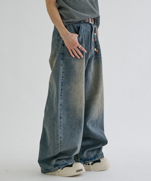 EPNK(イーピーエヌケー)の「Slab curve denim / スラブカーブデニム(デニムパンツ・メンズ・インディゴブルー/ブラック/グレー・X-SMALL/LARGE/MEDIUM/SMALL)」の18枚目の写真