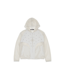 MEA（メア）の「STUDDED MESH ZIP HOODIE [IVORY]（その他アウター）」
