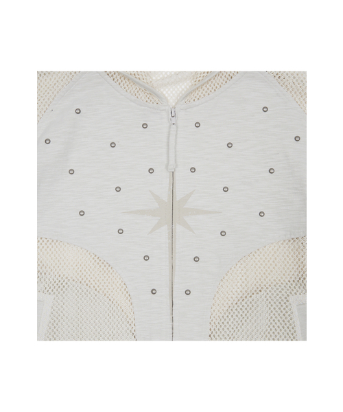MEA（メア）の「STUDDED MESH ZIP HOODIE [IVORY]（ナイロンジャケット・メンズ・その他・2/3）」の3枚目の写真