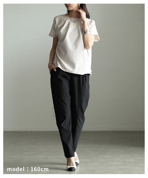 Sawa a la mode(サワアラモード)の「タックデザインブラウス(シャツ/ブラウス・レディース・モカ/オフホワイト/ブラック・FREE)」の9枚目の写真