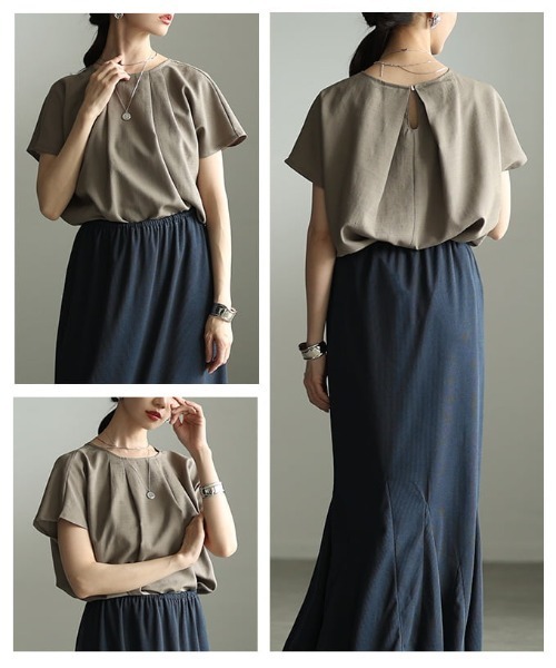 Sawa a la mode(サワアラモード)の「タックデザインブラウス(シャツ/ブラウス・レディース・モカ/オフホワイト/ブラック・FREE)」の19枚目の写真