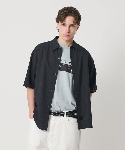 BEAUTY&YOUTH UNITED ARROWS(ビューティーアンドユースユナイテッドアローズ)の「ツイードライク テクスチャード レギュラー シャツ GRANDE型(シャツ/ブラウス・メンズ・ライトグレー/ブラック・XL/S/L/M)」の1枚目の写真