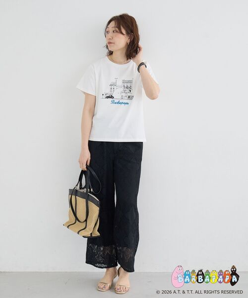 le.coeur blanc(ルクールブラン)の「【BARBAPAPA】アートプリントTシャツ(Tシャツ/カットソー・レディース・オフホワイト/ブラック・38)」の10枚目の写真