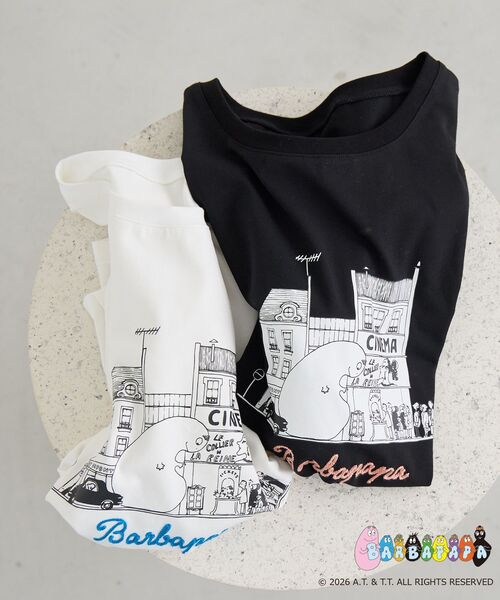 le.coeur blanc(ルクールブラン)の「【BARBAPAPA】アートプリントTシャツ(Tシャツ/カットソー・レディース・オフホワイト/ブラック・38)」の11枚目の写真